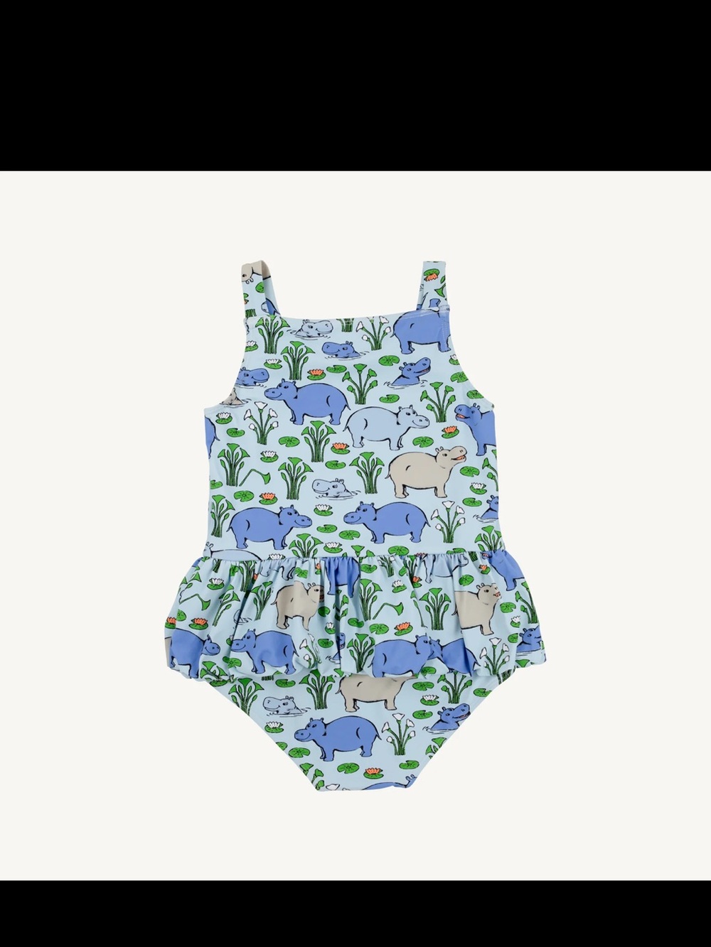 The Beaufort Bonnet Company Blue Hippo Print One-Piece Swimsuit